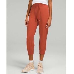 Lululemon Ready To Rulu High Rise Crop Pants Joggers Red Rock 12